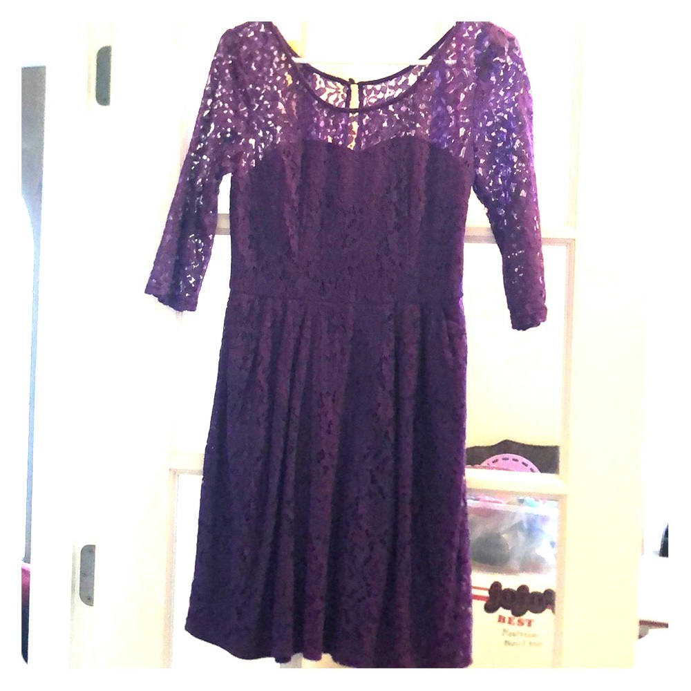 Betsy Johnson Sz 6 3/4 Sleeve Fit and Flare Dress